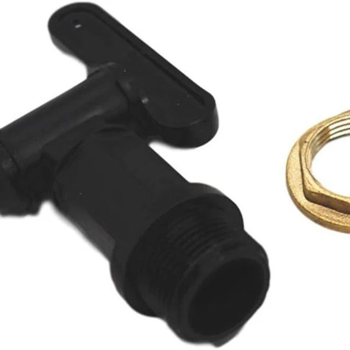 Robinet pentru rezervor 1000L, adaptor pentru furtun de irigare, plastic, rezistent la acizi, 3/4" BSP