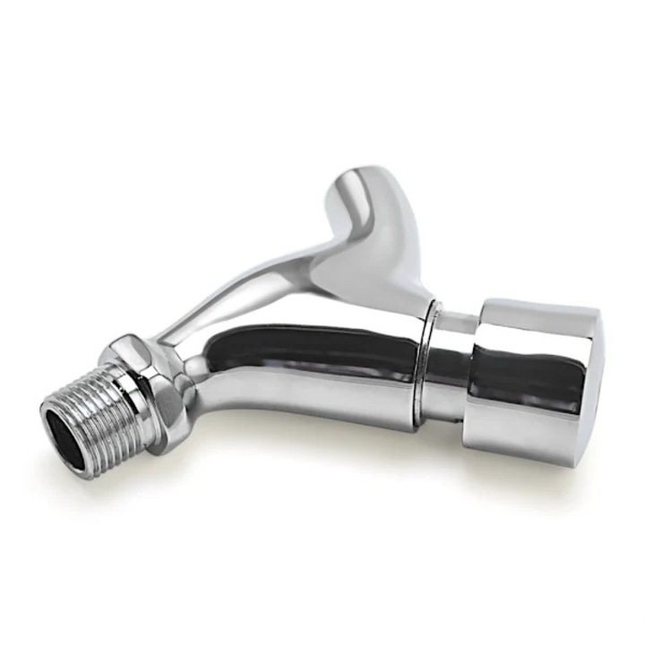 Robinet autoinchidere, cupru, pentru apa rece, 2 cm, cromat, montare pe perete