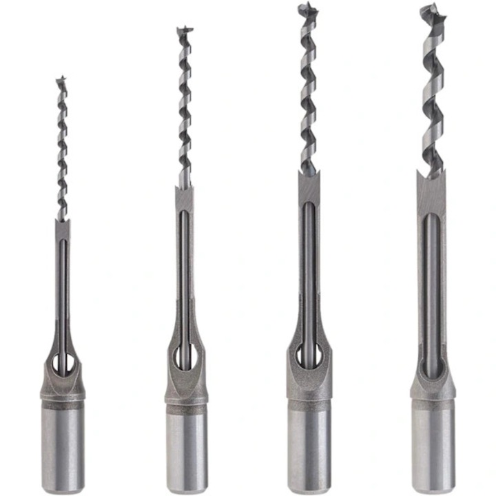 Set 4 burghie pentru gauri patrate, 6.4mm/8mm/9.5mm/12.7mm, metal