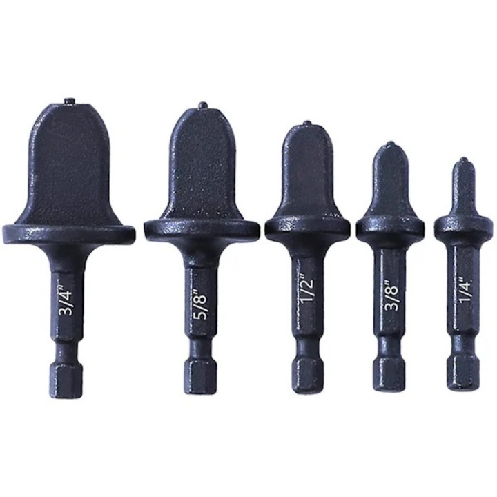 Set de unelte pentru extinderea tevilor, 5 piese, 1/4 3/8 1/2 5/8 3/4, otel crom-molibden