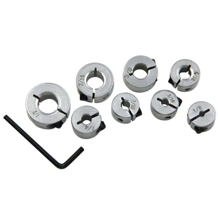 Set 8 coliere de adancime pentru burghie cu cheie hexagonala, dimensiuni variate