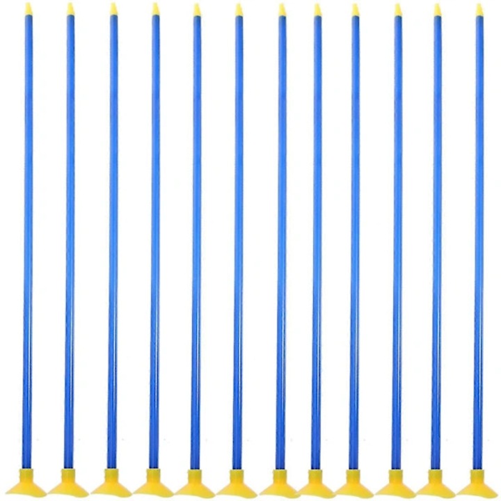 Set 12 sageti de inlocuire cu ventuza pentru arcuri, PVC, albastru, 42x3x0.5cm