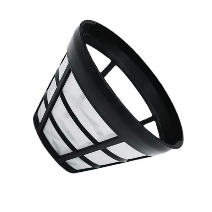 Filtru de cafea reutilizabil, 2 bucati, otel inoxidabil si nylon, negru, 96x50x72mm