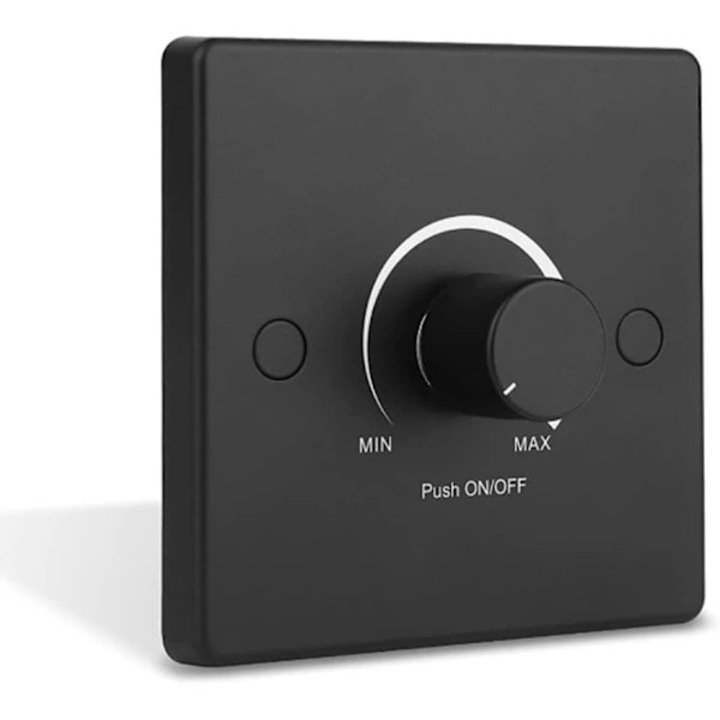 LED dimmer kapcsoló 12-24V, fekete, műanyag + alumínium, rögzítőcsavarokkal