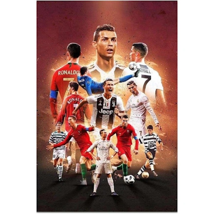 Poster canvas Cristiano Ronaldo fotbal, 50x70cm, stil cadru sau fara cadru, calitate superioara