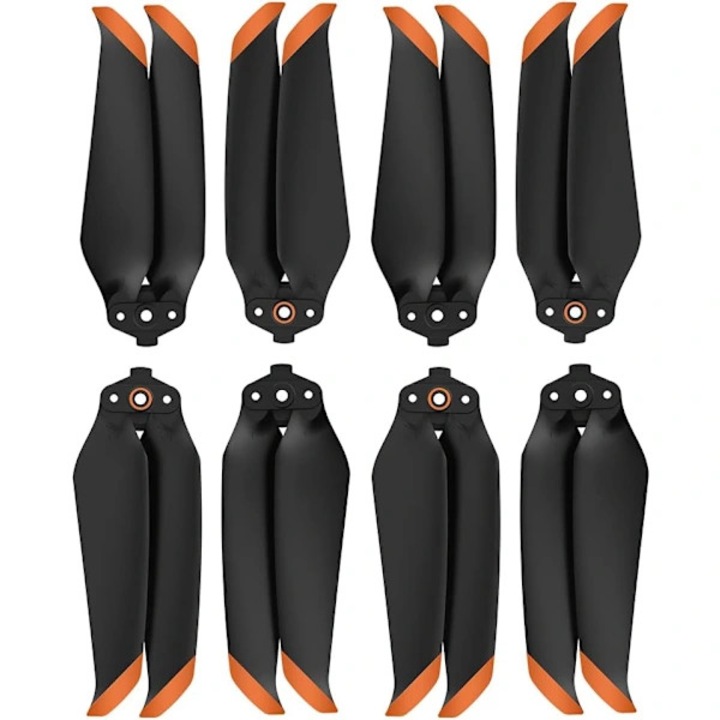 Set 4 perechi elice cu zgomot redus pentru Mavic Air 2/Mavic Air 2S, 11cm x 6.5cm x 1.5cm, portocalii