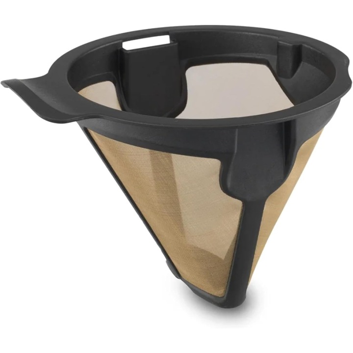 Постоянен филтър за кафе, за система за топло и студено приготвяне, златист тон, лесен за почистване