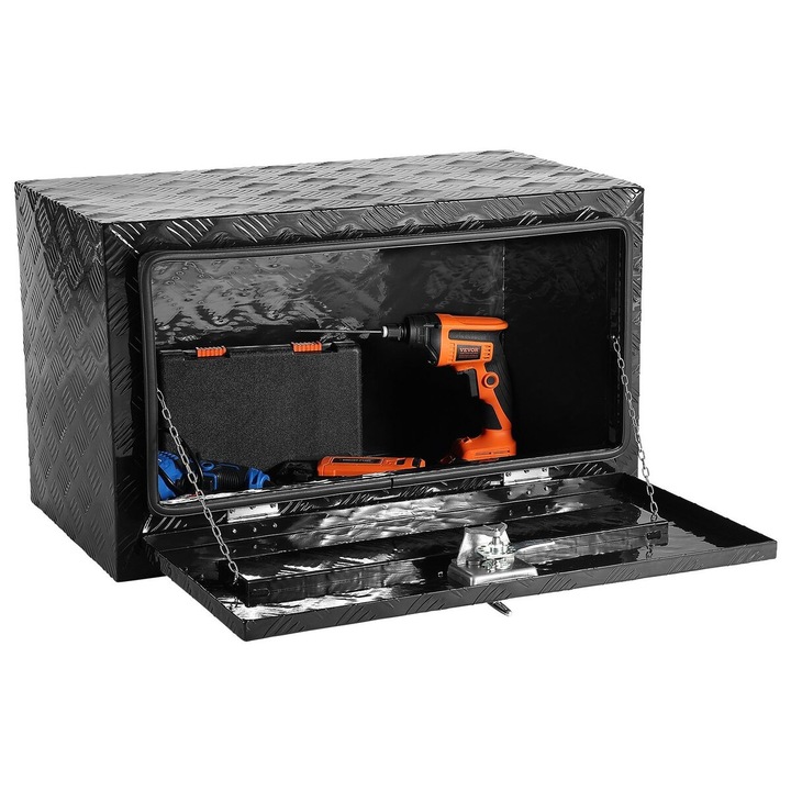 Cutie de unelte pentru camion VEVOR, 36"x14"x16", aluminiu, rezistent la apa, cu incuietoare, pentru vehicule mari