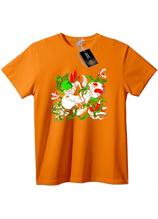 Póló koponya és szőlő, Narancssárga