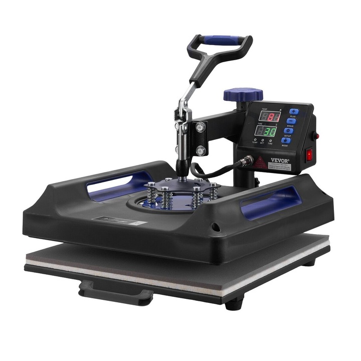 Термопреса VEVOR 8 в 1, 38x38 см, многоцветна, 1150W