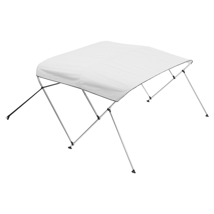 Copertina pentru barca 3 Bow VEVOR, 72"Lx(79"-84")Wx46"H, gri deschis, cu suporturi si curele, impermeabil, protectie UV