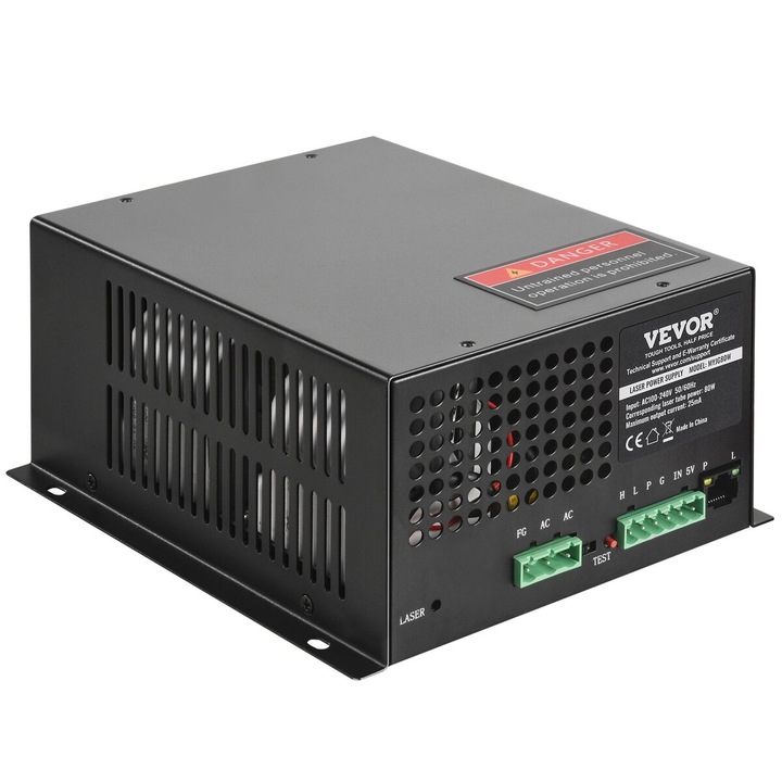 Sursa de alimentare CO2, VEVOR, 80W, protectie curent constant, protectie circuit deschis, negru, 197x161x91mm
