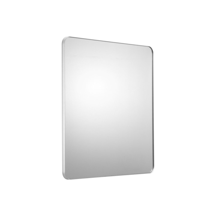 Oglinda de perete patrata VEVOR 36"x36", cadru din aliaj de aluminiu, rezistent la zgarieturi, instalare orizontala sau verticala