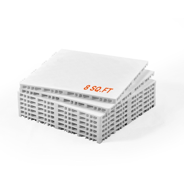 Set saltele antrenament, VEVOR, 8 piese, 12x12in, gri, suprafata versatila