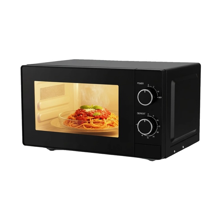 Cuptor cu microunde, 20L, 700W, argintiu, 5 niveluri de putere
