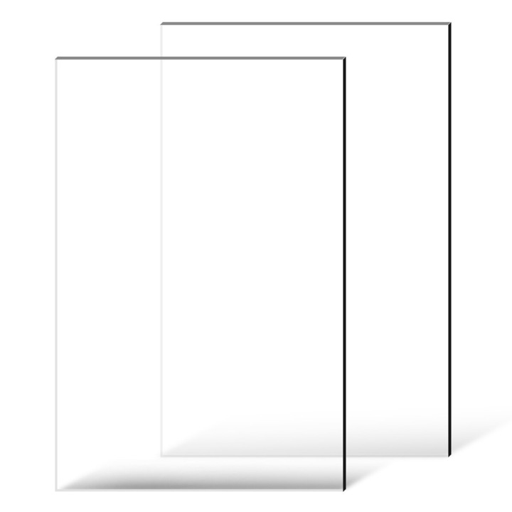 Foaie Plexiglass Transparenta, 2 Bucati, 24x36 Inch, 1/4 Inch Grosime
