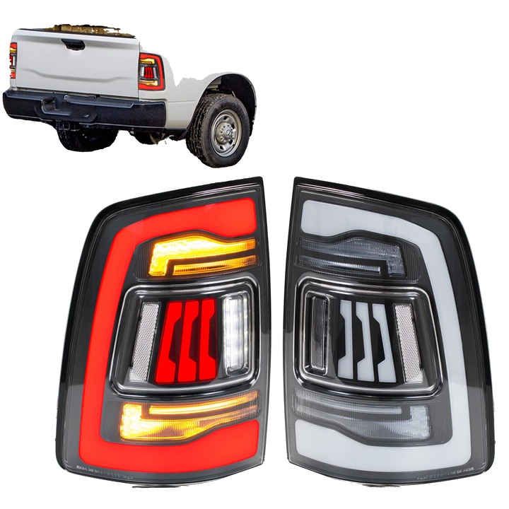 Stopuri spate LED, 2008-2018, din ABS, 3400 lumeni, semnalizare dinamica, impermeabile IP67