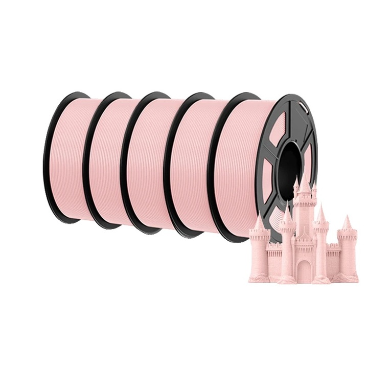 Filament 3D, PLA META-5PK-5.5KG, 1.75mm, roz, set 5kg