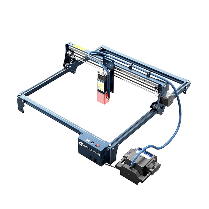 Cutter laser, SCULPFUN S30 Pro, sistem de asistenta cu aer, focalizare laser precisa, 410x400mm