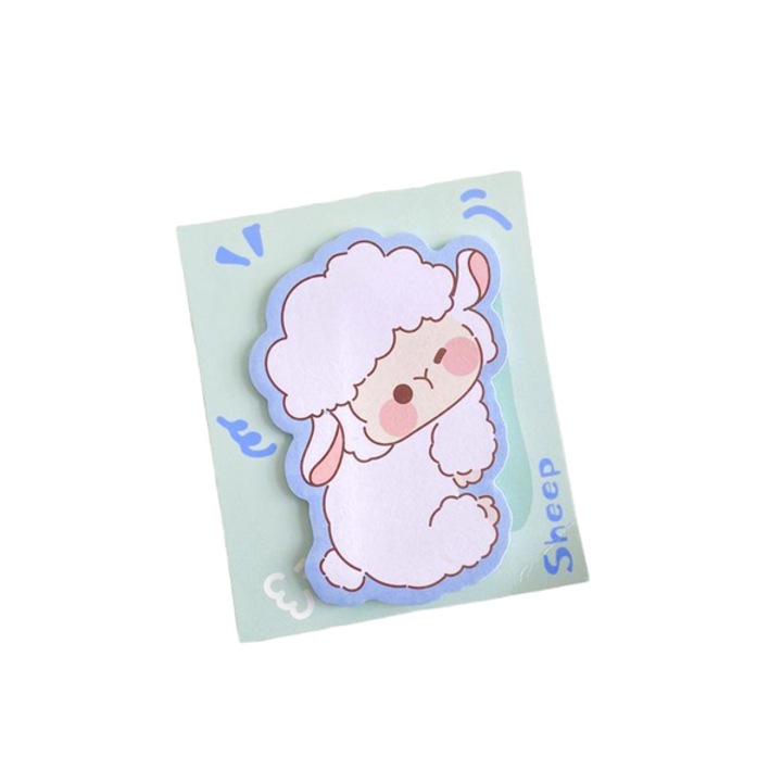 Лепящи листчета Cute Animal, дизайн овца, 30 листа/блокче, 9x7.5см, комплект