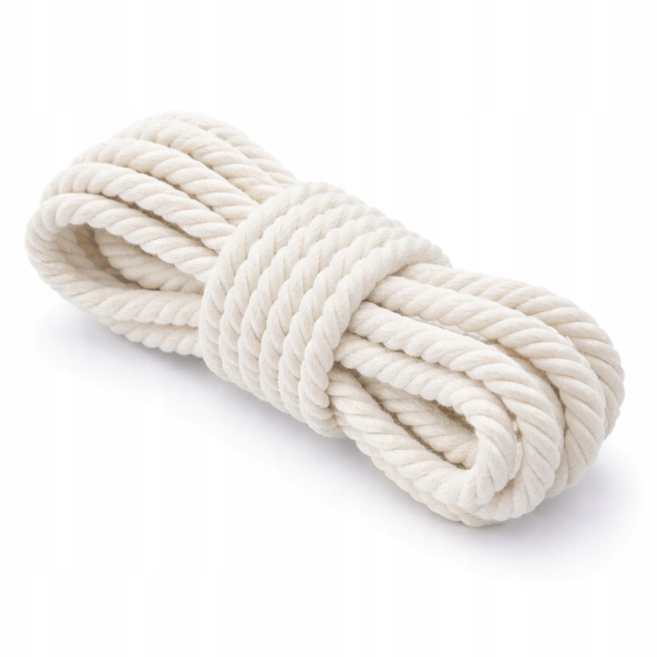 Sznur Baitean 6 mm, Ecru, 1 m, pentru Macrame, Natural, Ecologic