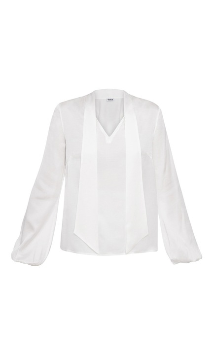 Demiur női ing, Pristine, laza szabású, selyem, Fehér