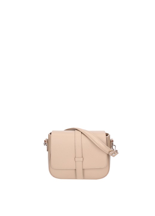 Chiara Ferretti, Geanta crossbody din piele cu clapa, Maro taupe