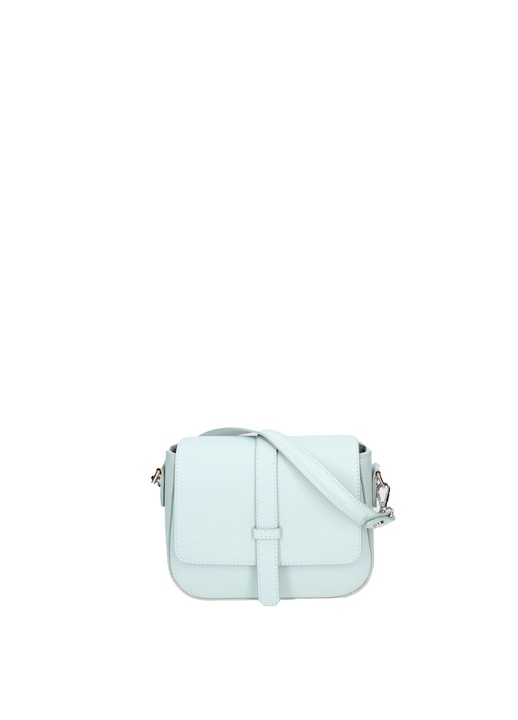 Chiara Ferretti, Geanta crossbody din piele cu clapa, Albastru glaciar