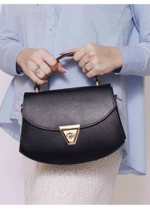 Chiara Ferretti, Geanta crossbody din piele, Negru