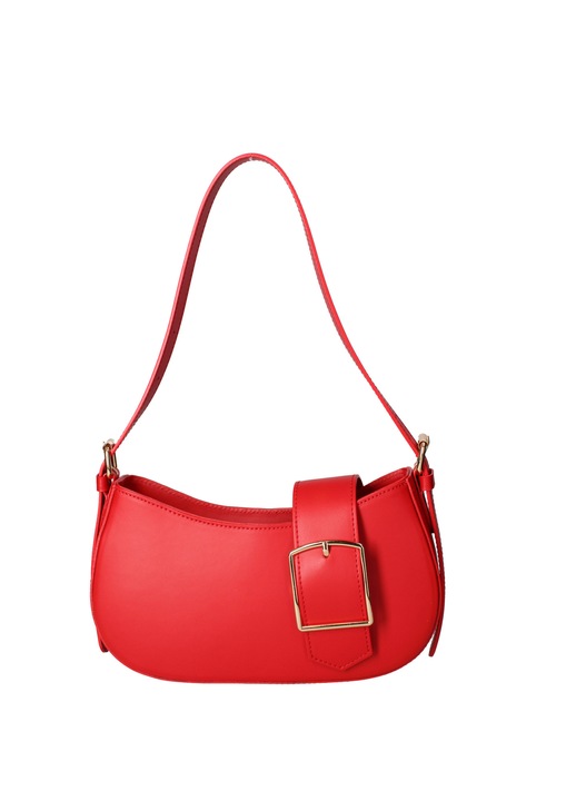 Chiara Ferretti, Geanta crossbody din piele cu bareta ajustabila, Rosu