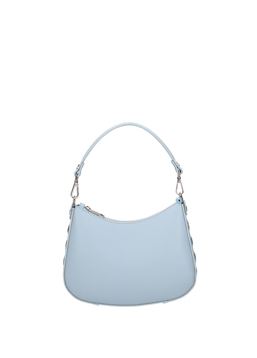 Chiara Ferretti, Geanta de piele cu bareta si nituri, Albastru deschis