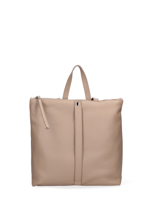 Chiara Ferretti, Rucsac de piele cu buzunar cu fermoar, Maro taupe