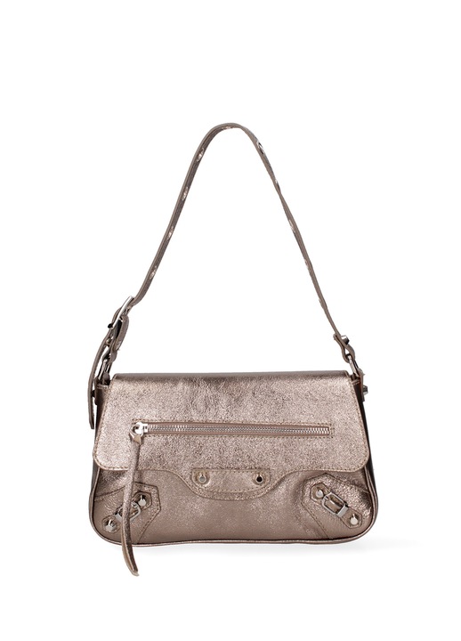 Chiara Ferretti, Geanta de piele cu bareta de umar, Bronz