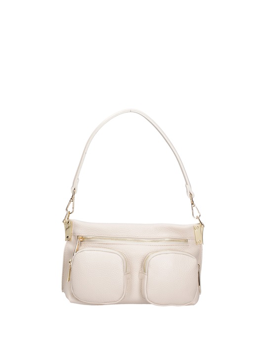 Chiara Ferretti, Geanta de piele cu bareta de umar si buzunare multiple, Bej