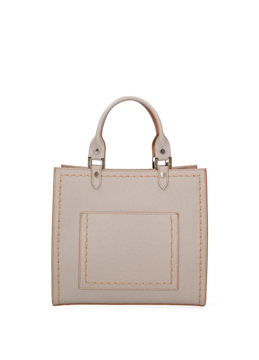 Chiara Ferretti, Geanta de piele cu maner si etui detasabil, Maro taupe