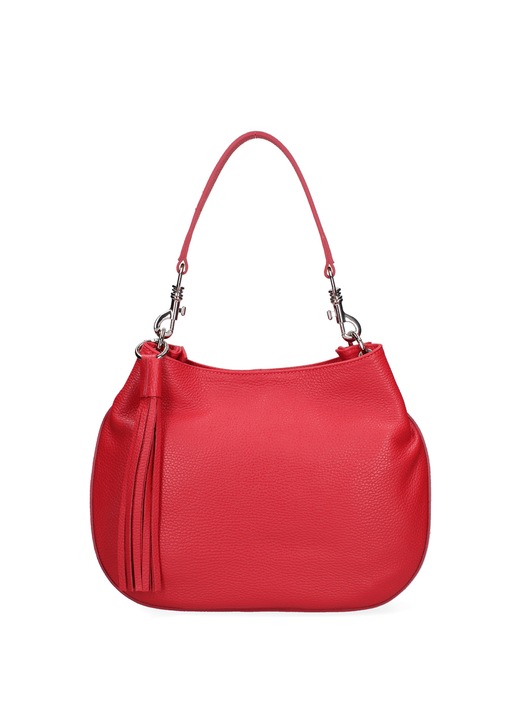 Chiara Ferretti, Geanta de piele cu bareta de umar si canaf, Rosu