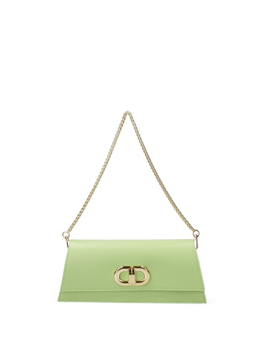 Chiara Ferretti, Geanta crossbody de piele, Verde deschis