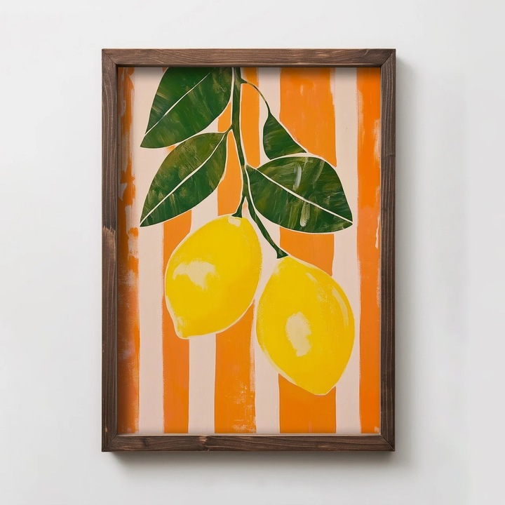 Tablou decorativ Re-Bloom, model lamai, MDF/lemn masiv, multicolor, 35 x 47 x 2 cm