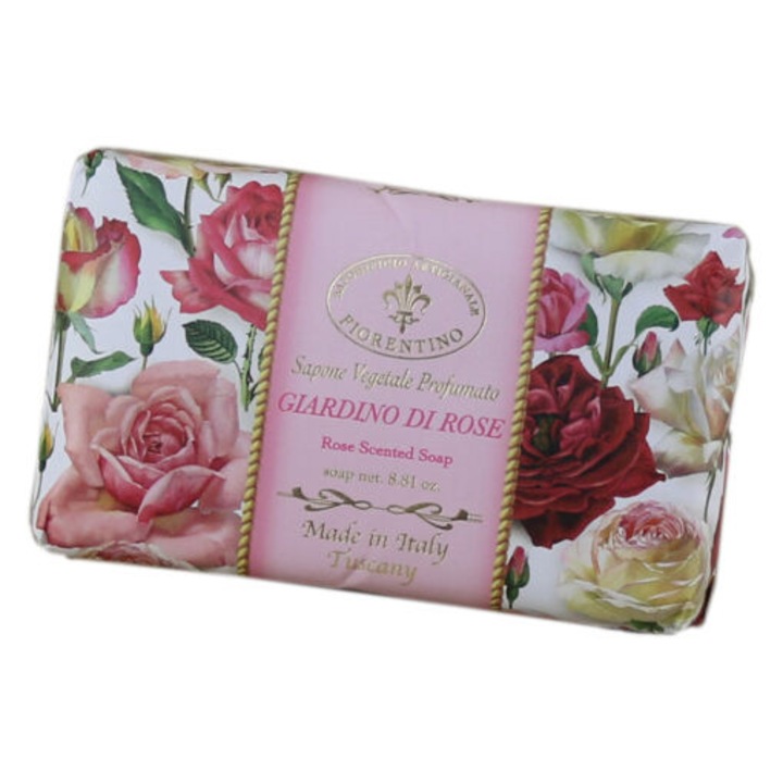 Săpun Giardino de Rose, Saponificio Artigianale Fiorentino, 250 gr, solid, 11x7x3cm