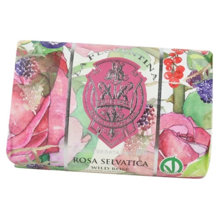 Săpun solid, La Florentina, Wild Rose, 200 gr, 11x7x3cm