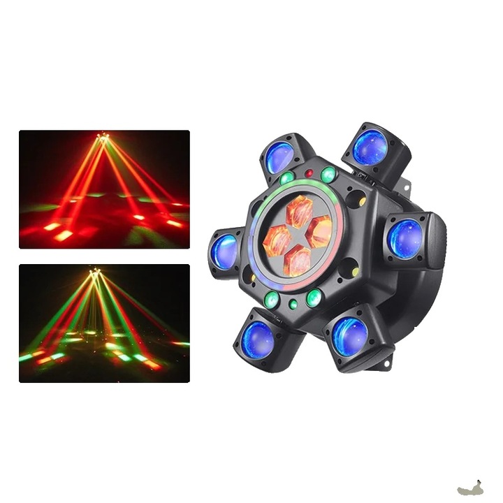 Bara de lumina LED cu laser, 120W, control DMX512, unghi de fascicul 38°, dimming ultra-indelungat, set