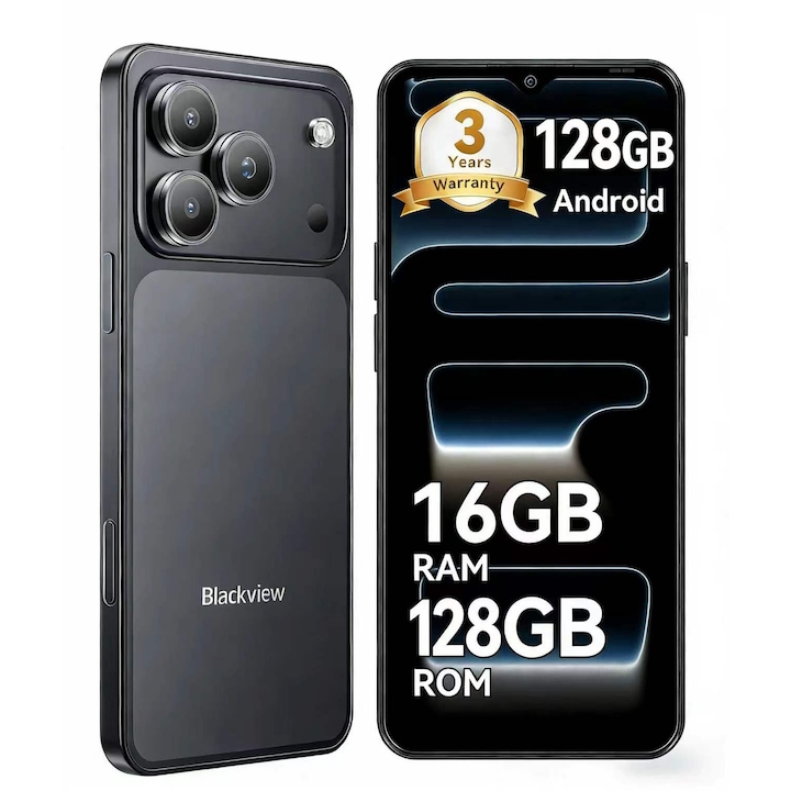 Telefon mobil Blackview Wave 7C, 128GB, 4GB RAM, negru, 6.56"