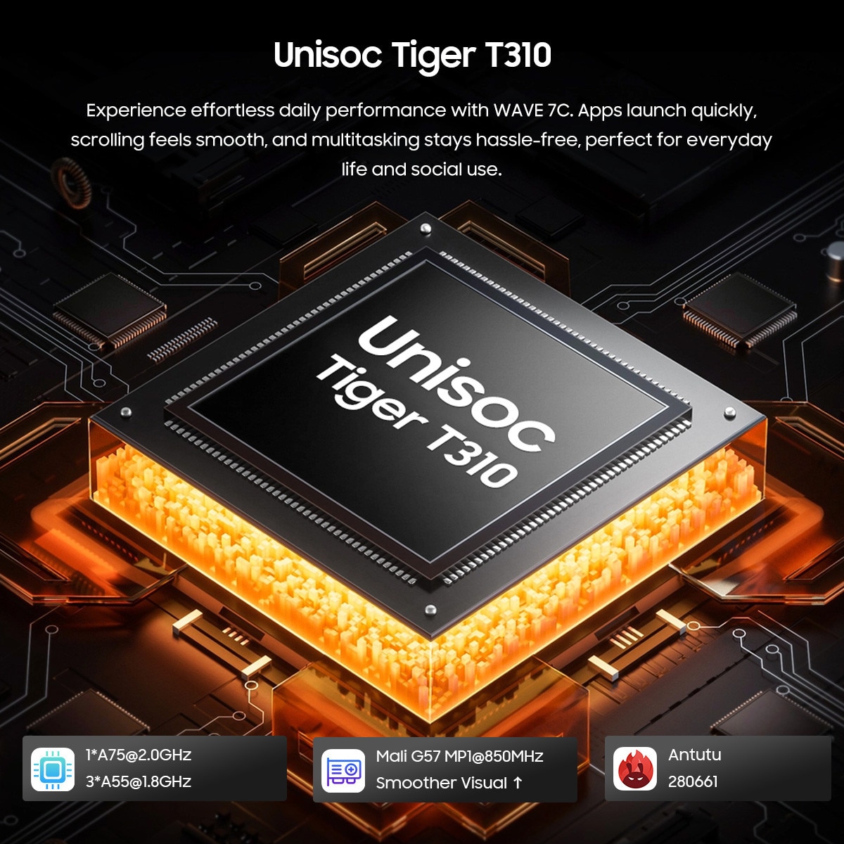 Telefon mobil Blackview Wave 7C, Android 16,16GB+64GB(2TB TF),6.56"HD+ IPS, 32MP+13MP, Unisoc Tiger T310,5000mAh/IP54/WiFi 5G/Face ID/2 SIM, negru