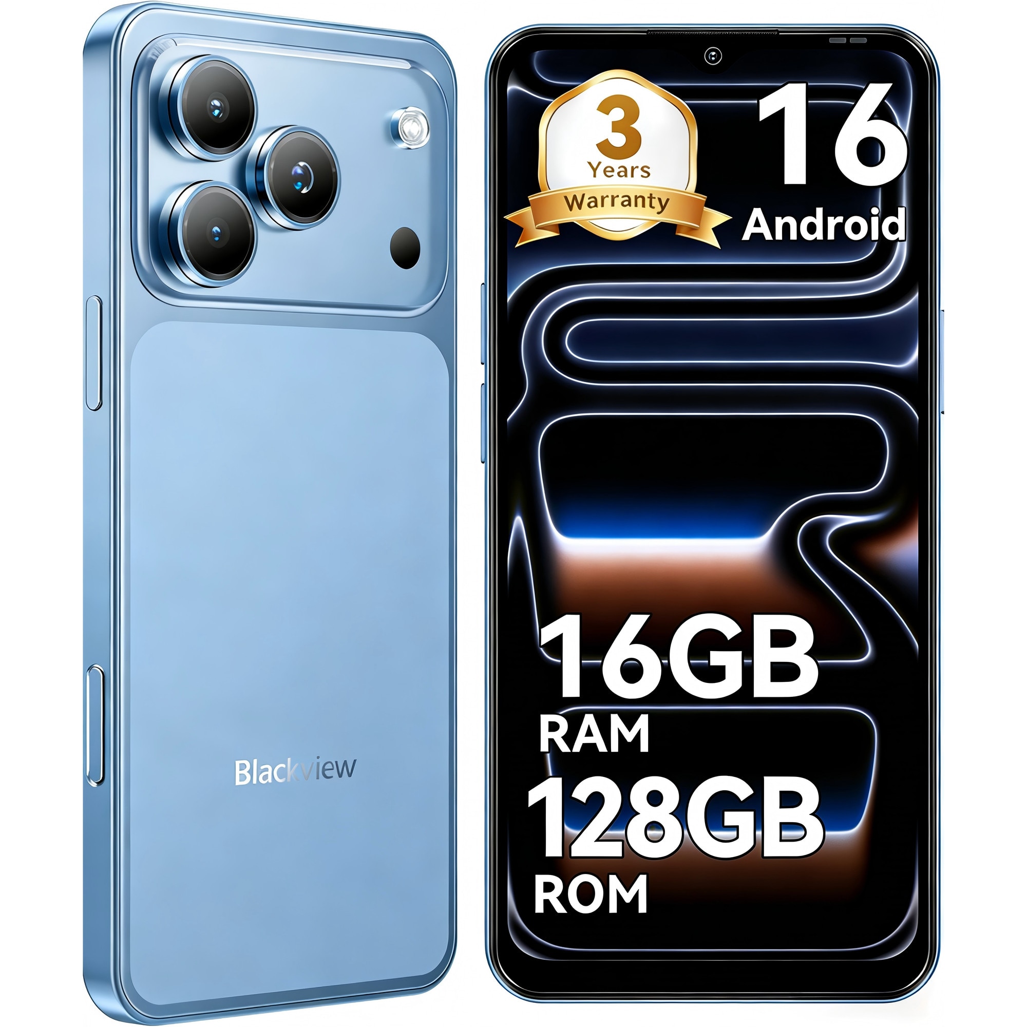 Telefon mobil Blackview Wave 7C, 32MP, 128GB, 6.56", albastru