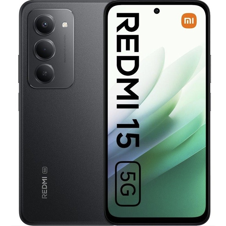 Telefon Mobil Xiaomi Redmi 15, 8GB RAM, 256GB, Dual SIM, Negru, 6.9"
