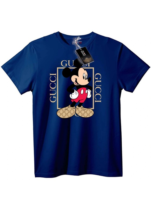 Tricou Gucci Mickey Mouse, bleumarin, 3XL