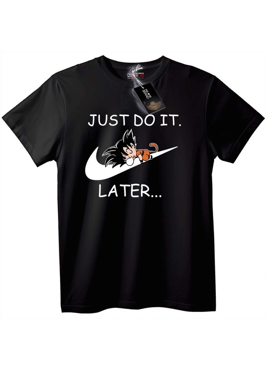 Goku "Just Do It Later" póló, Fekete