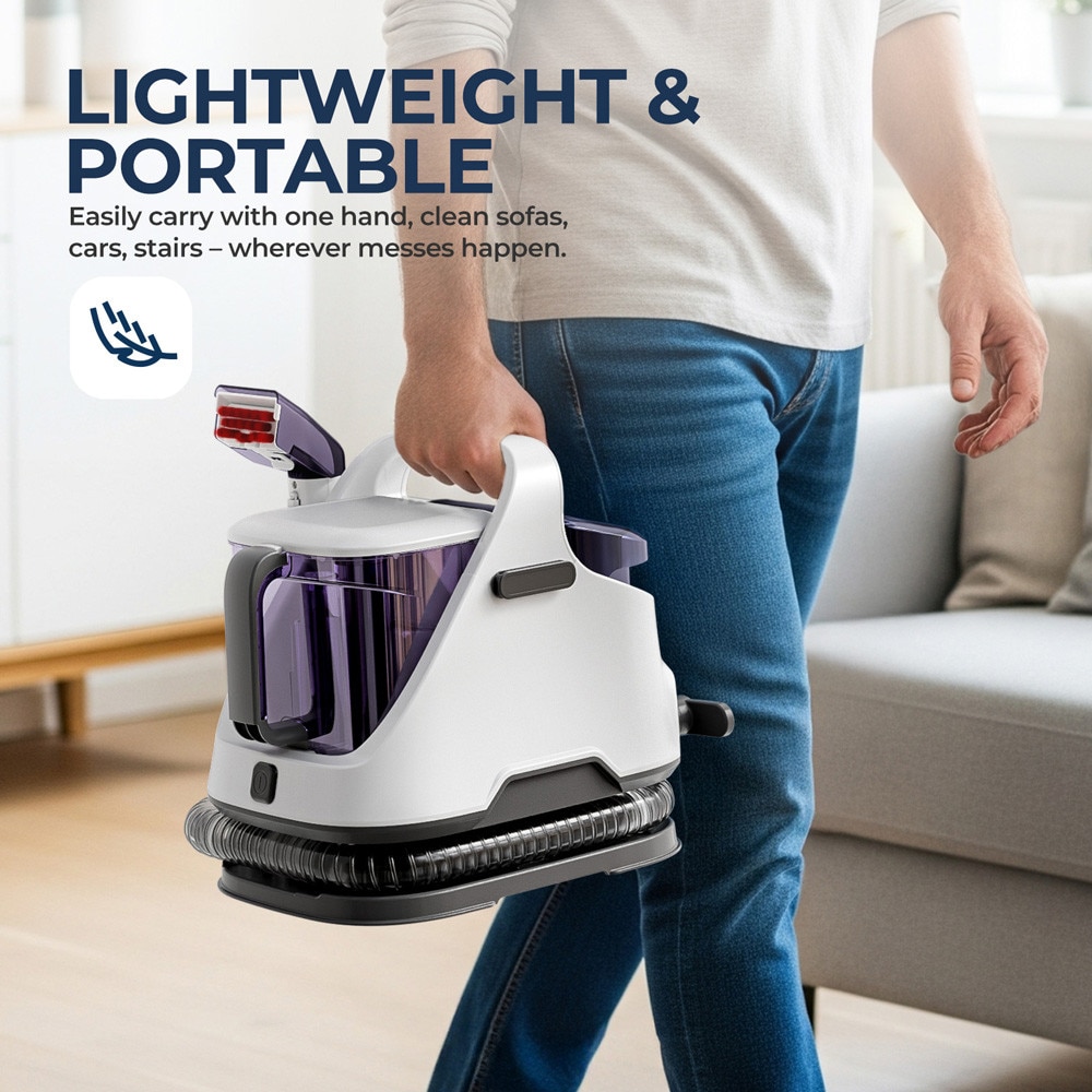 Aspirator cu spalare ROUNY U2, 650W, putere aspirare 12kpa, rezervor apa & detergent 1.4L, rezervor apa murdara 1.2L, 80dB, auto clean, alb