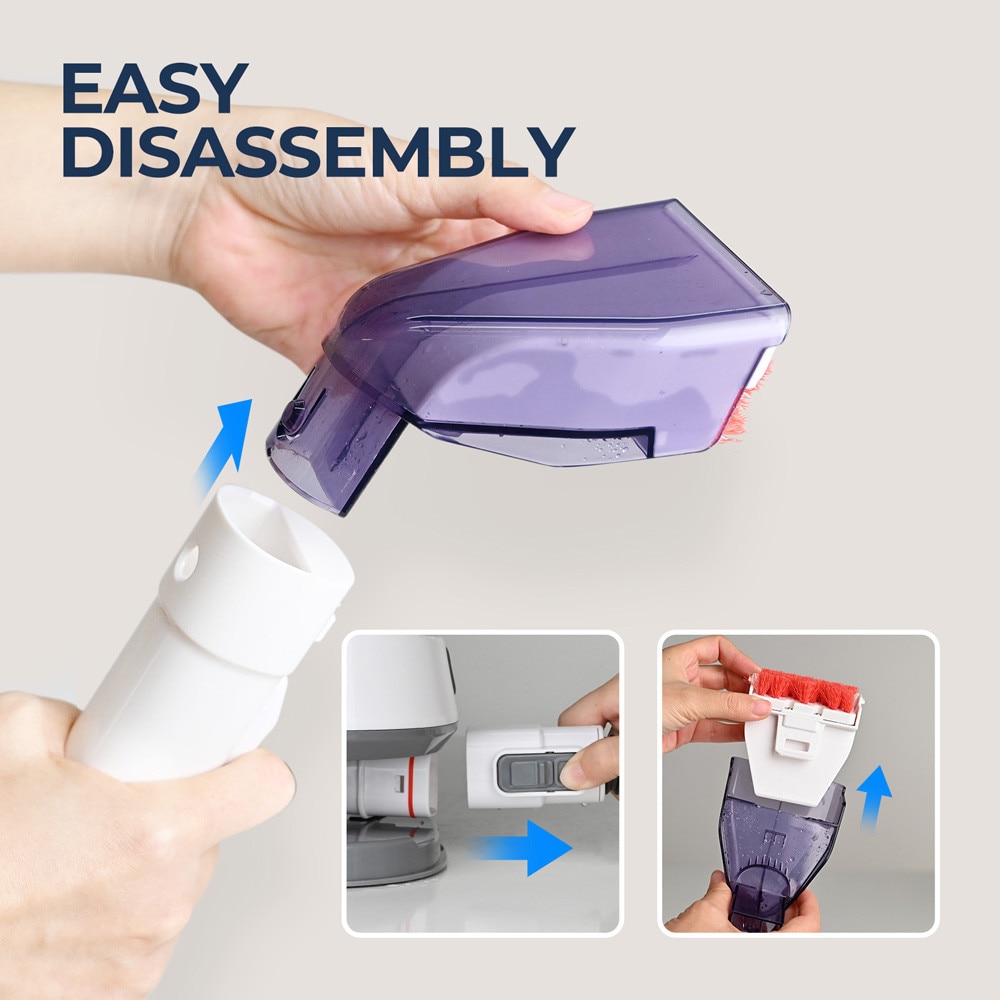 Aspirator cu spalare ROUNY U2, 650W, putere aspirare 12kpa, rezervor apa & detergent 1.4L, rezervor apa murdara 1.2L, 80dB, auto clean, alb