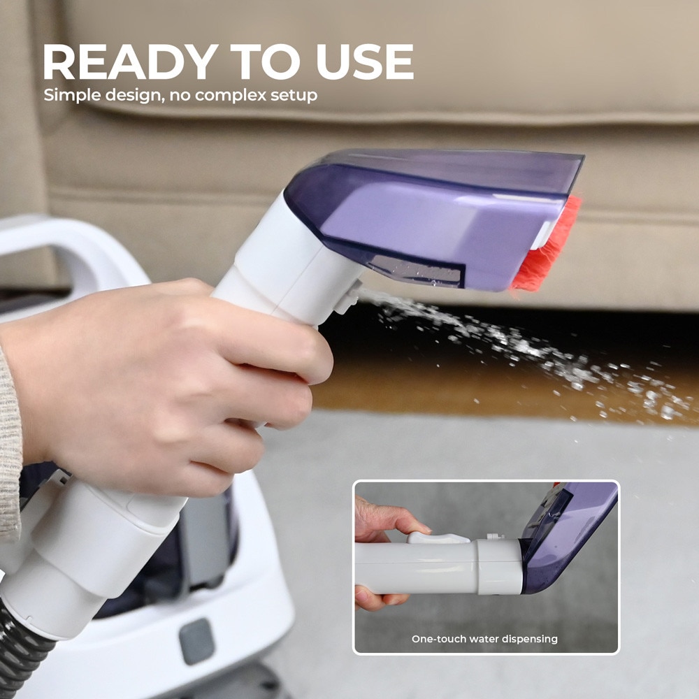 Aspirator cu spalare ROUNY U2, 650W, putere aspirare 12kpa, rezervor apa & detergent 1.4L, rezervor apa murdara 1.2L, 80dB, auto clean, alb